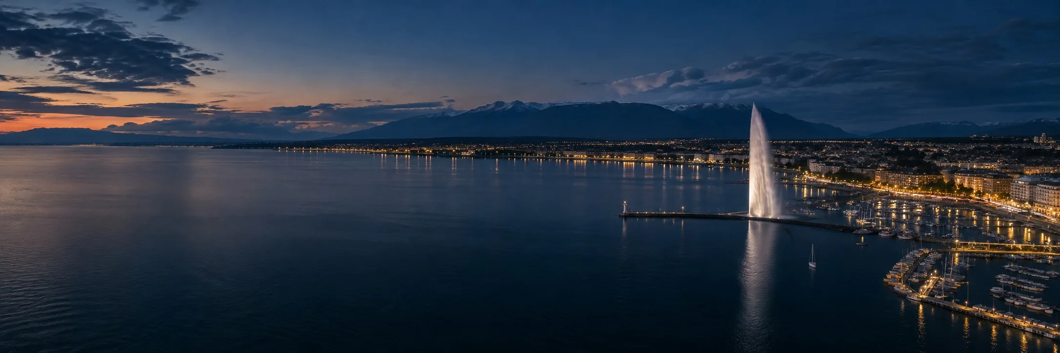 Genève et son Jet d’eau : création visuelle