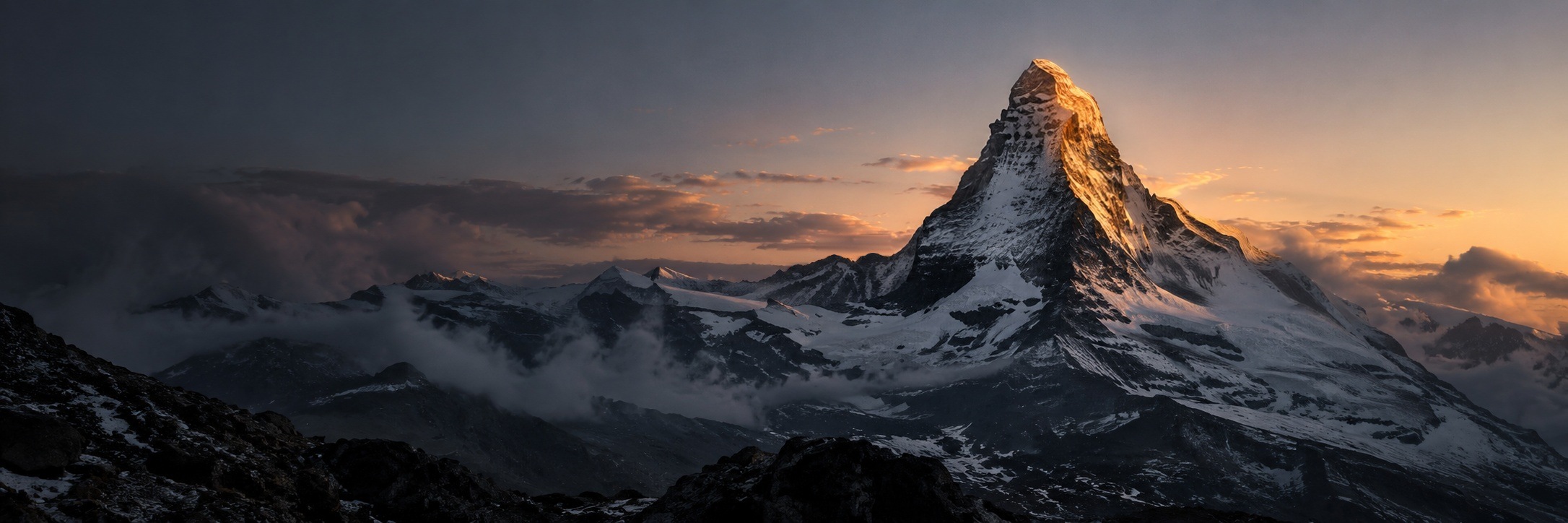 Le Cervin dans la lumière alpine, création visuelle